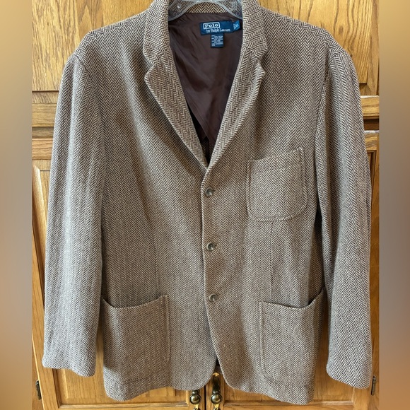 Ralph Lauren Other - Ralph Lauren Tan Herringbone Blazer